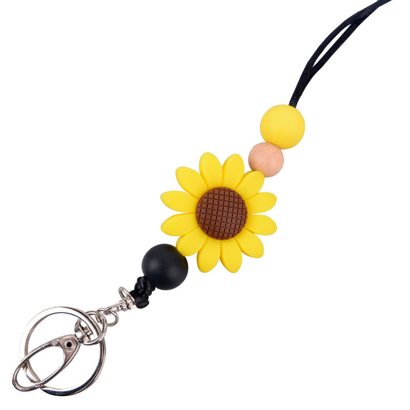 Llavero con cuentas de silicona de 100 piezas al por mayor